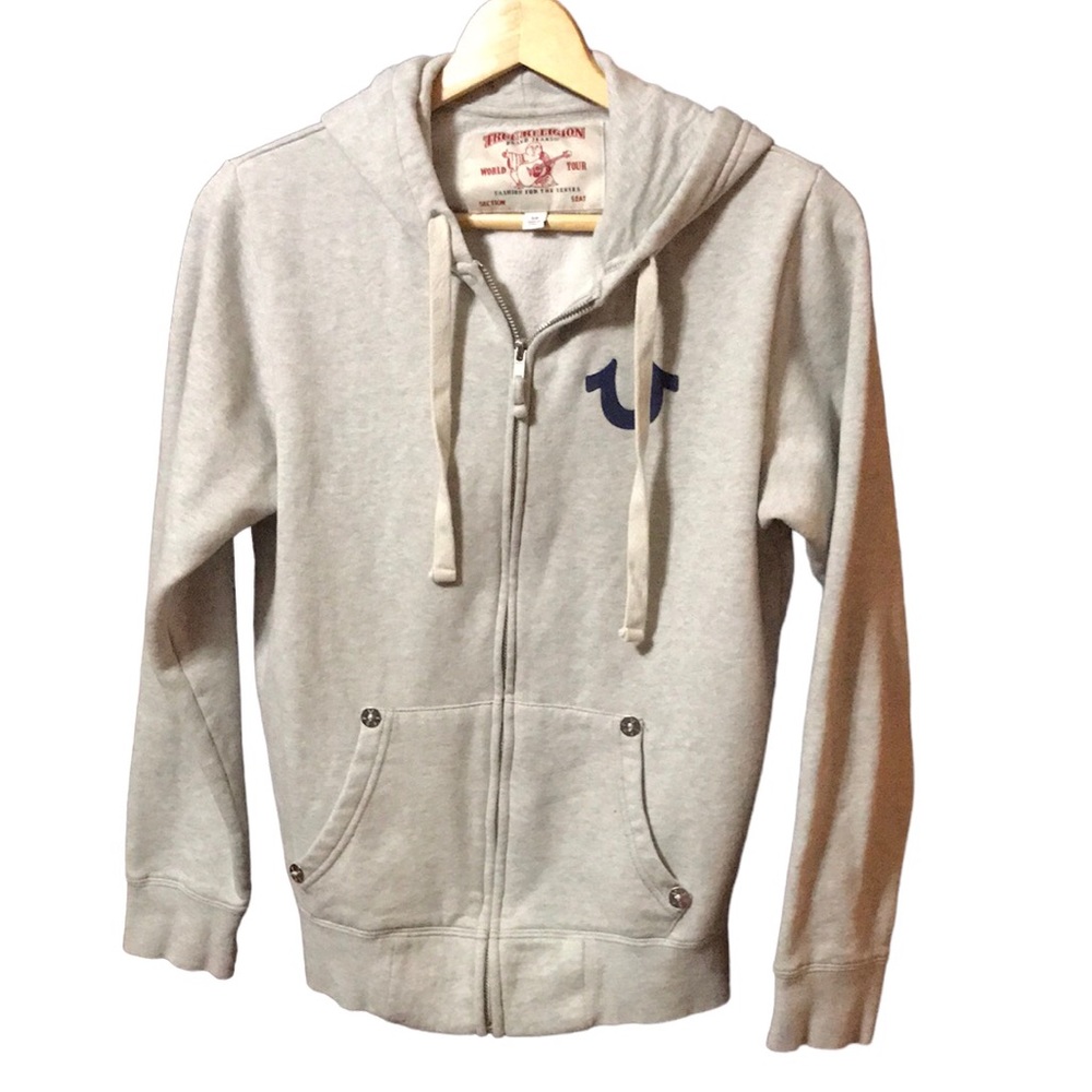 TRUE RELIGION world tour classic logo zipper hoodie jacket